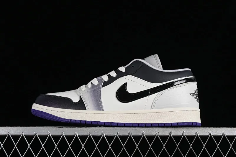 All categories Air Jordan Jordan series basketball shoes Air Jordan 1 Low Air Jordan 1 Low "Purple" AJ1 Joe 1 white black purple low-top cultural casual sneakers HF5759-101